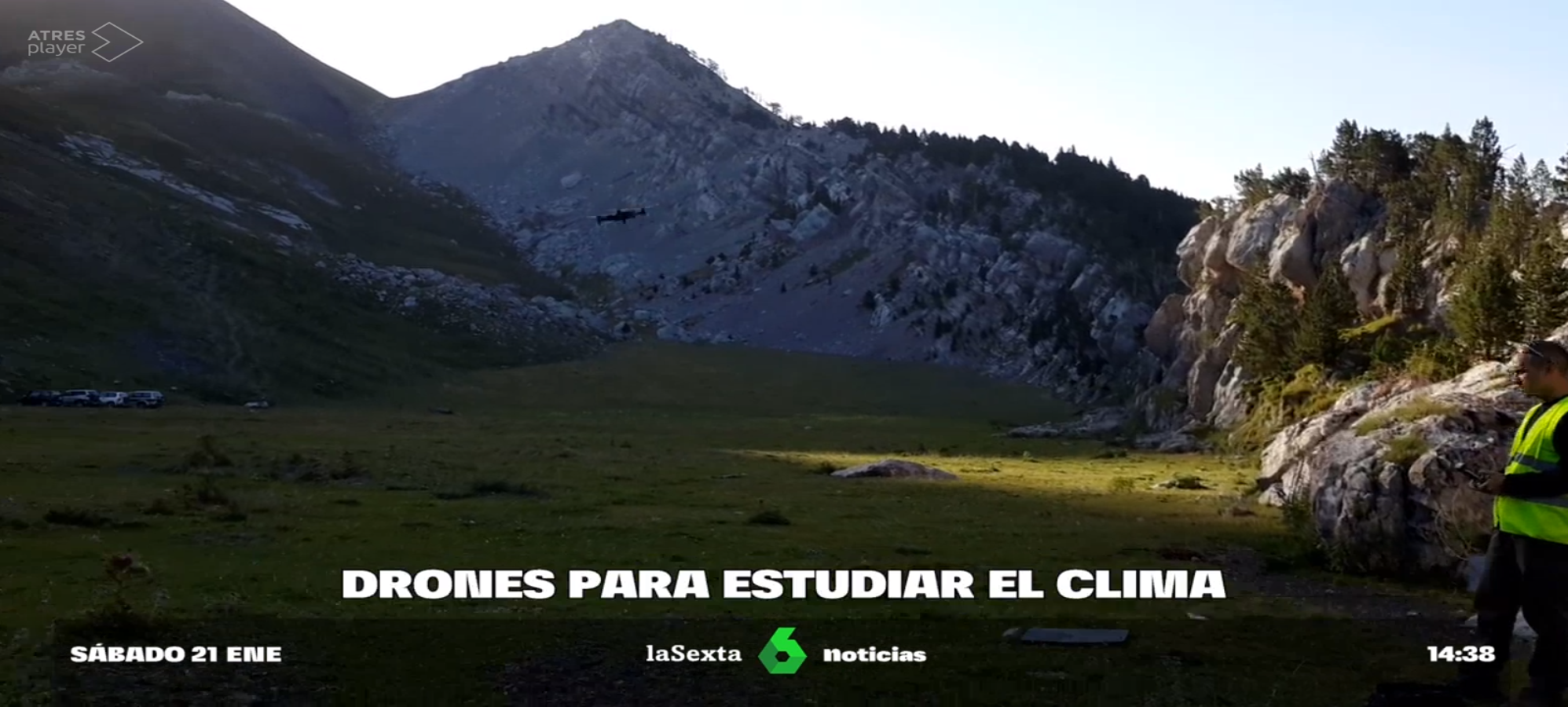 Trabajo con los drones sobre el terreno (Pirineo aragonés)