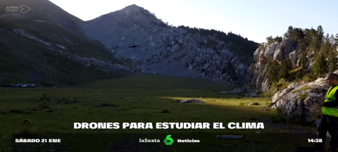 Trabajo con los drones sobre el terreno (Pirineo aragonés)